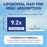 XKQ NAD+ Resveratrol Supplement packaging with ingredients list