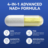 XKQ NAD+ Resveratrol Supplement side view showing capsule size