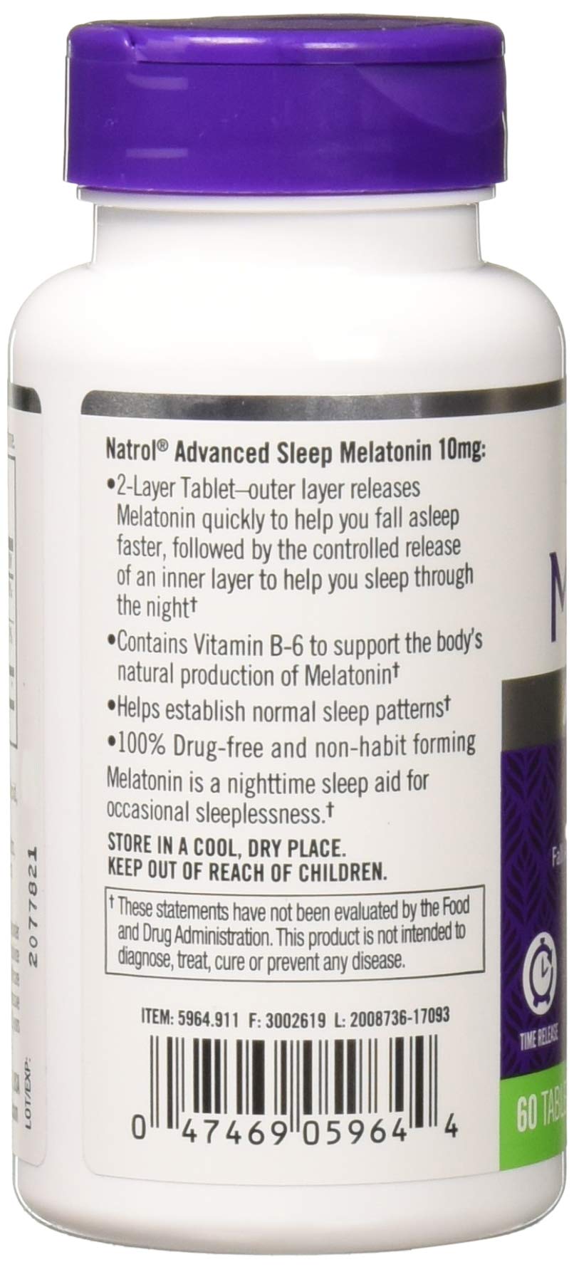 Xllent Advanced Sleep Melatonin Tablets 10mg side view