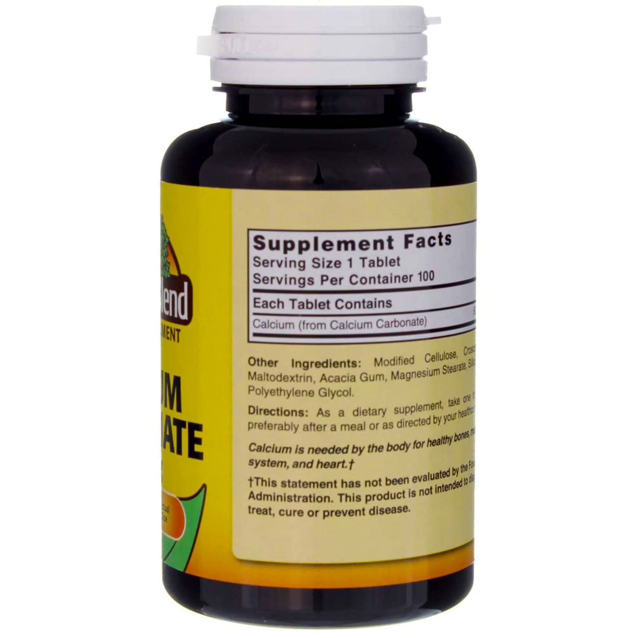 Xllent Calcium Carbonate 600mg Tablets on a wooden table