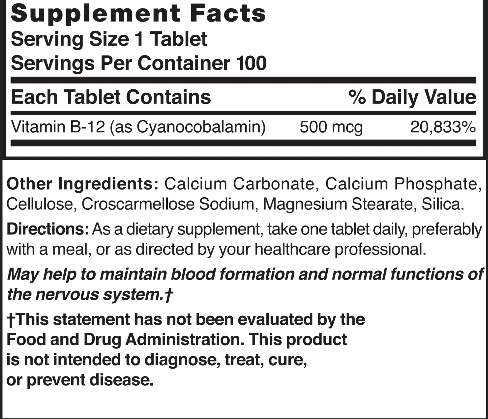 Xllent Vitamin B12 500mcg tablets close-up of tablets