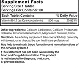 Xllent Vitamin B12 500mcg tablets close-up of tablets