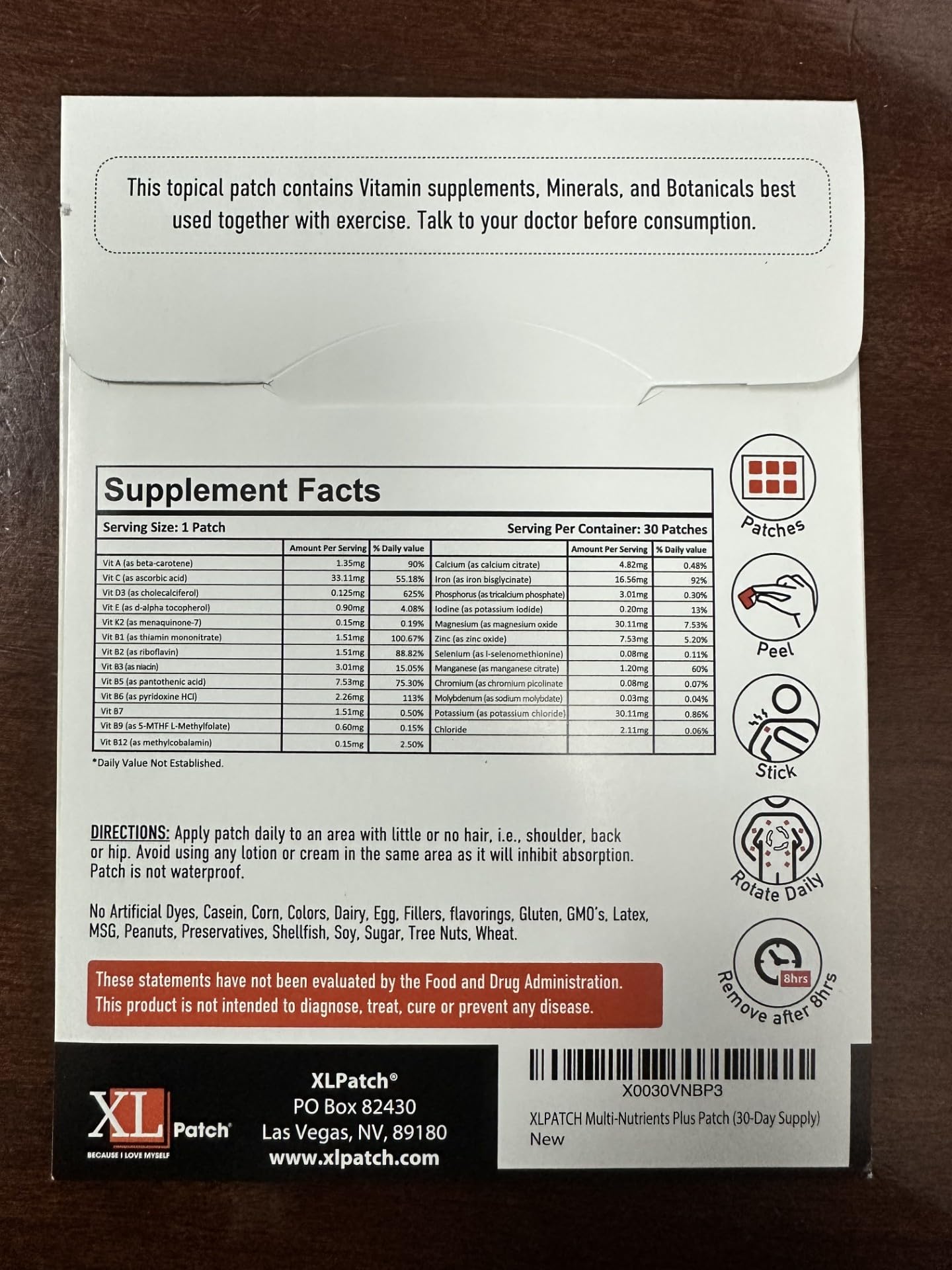 XLPATCH patches showing multiple application options