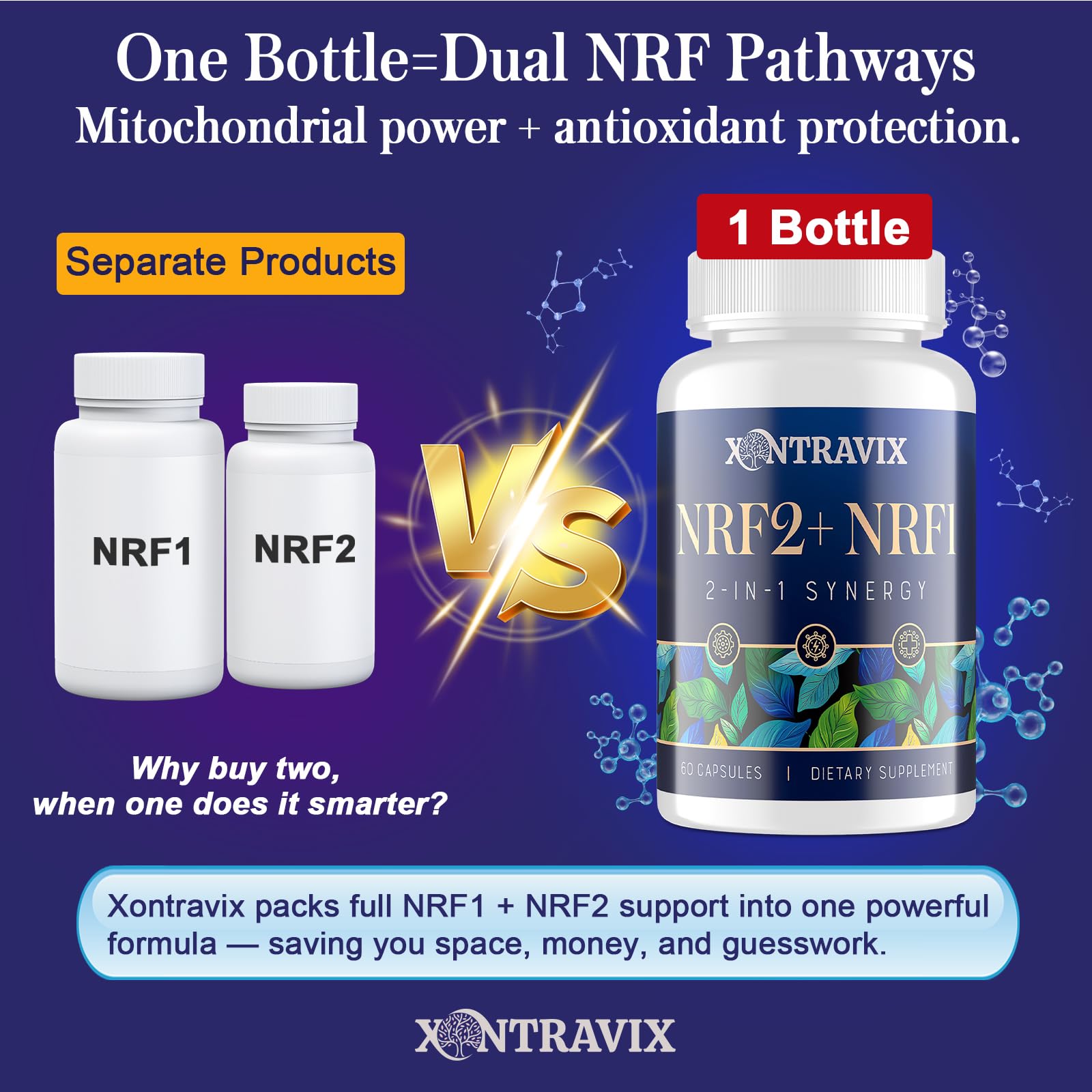 Xontravix capsules in a clear glass