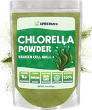 XPRS Nutra Chlorella Powder 113g front view with bright green packaging