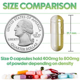 XPRS Nutra Empty Capsule Size 0 side view showing capsule details