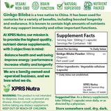XPRS Nutra Ginkgo Biloba Capsules with a measuring spoon