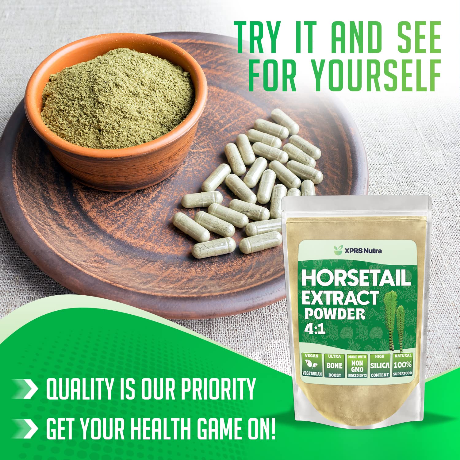 XPRS Nutra Horsetail Herb Powder nutritional information