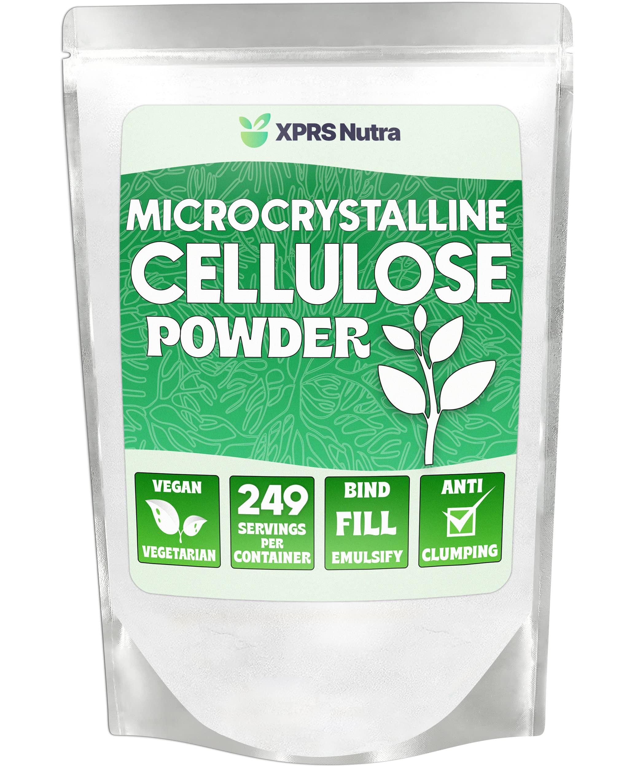 XPRS Nutra Microcrystalline Cellulose Powder 499g front view