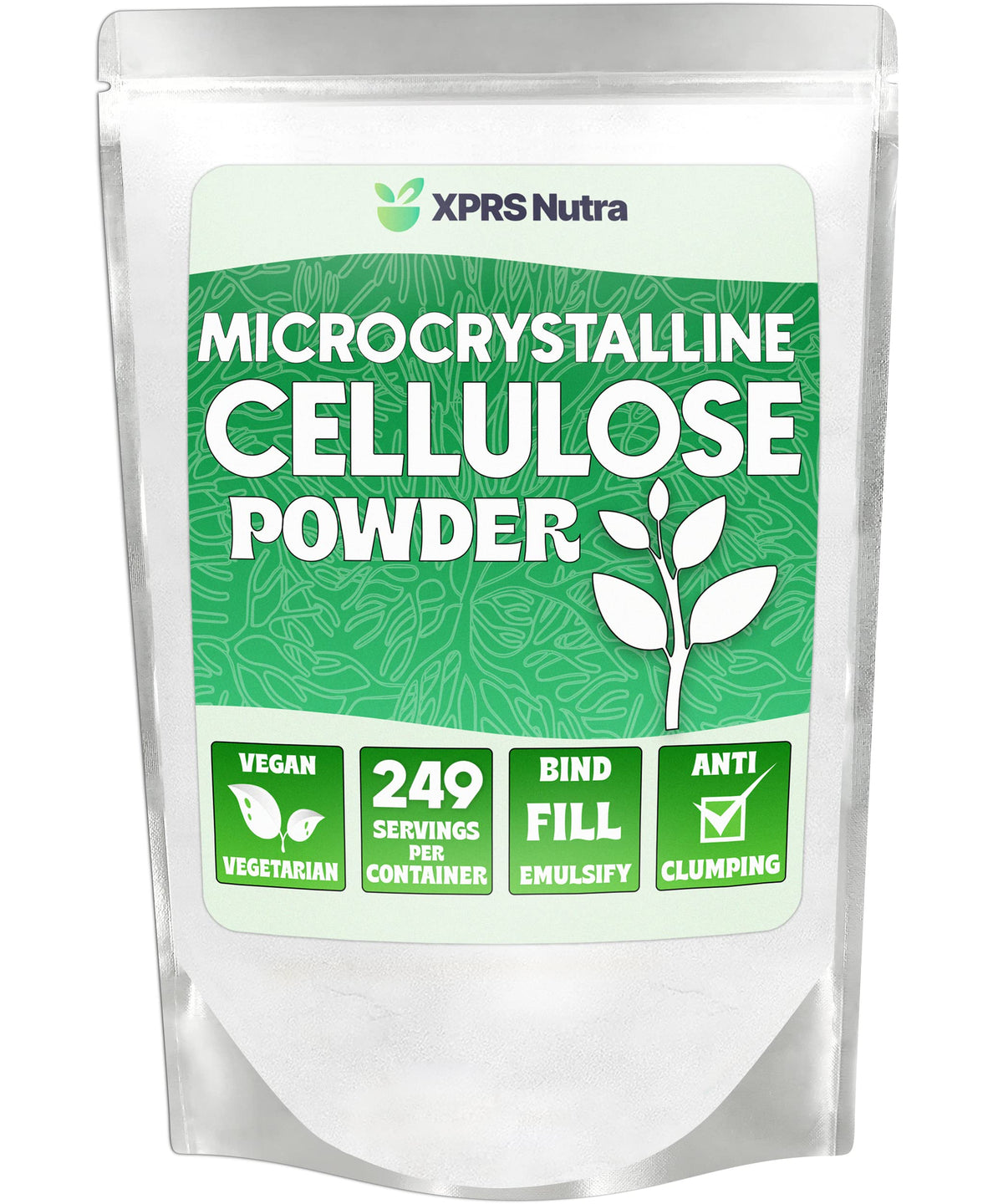 XPRS Nutra Microcrystalline Cellulose Powder 499g front view