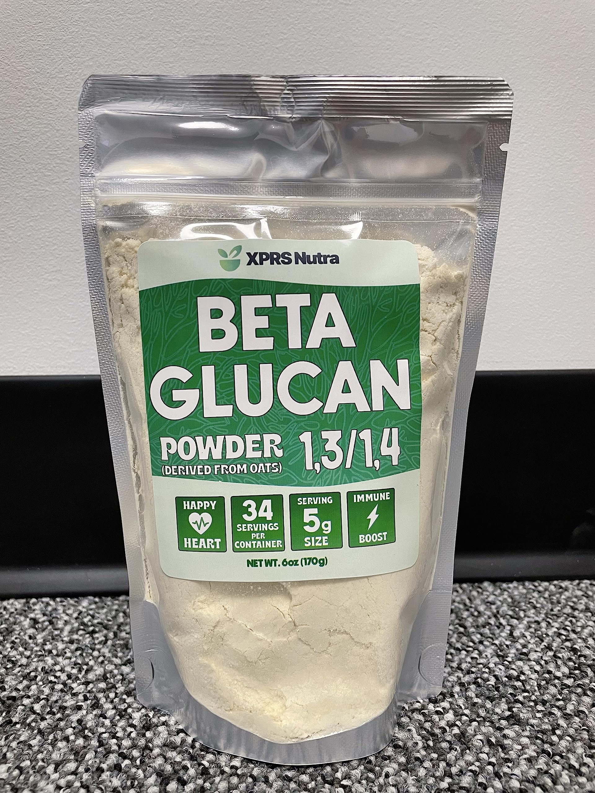 XPRS Nutra Oat Beta Glucan Powder with measuring scoop