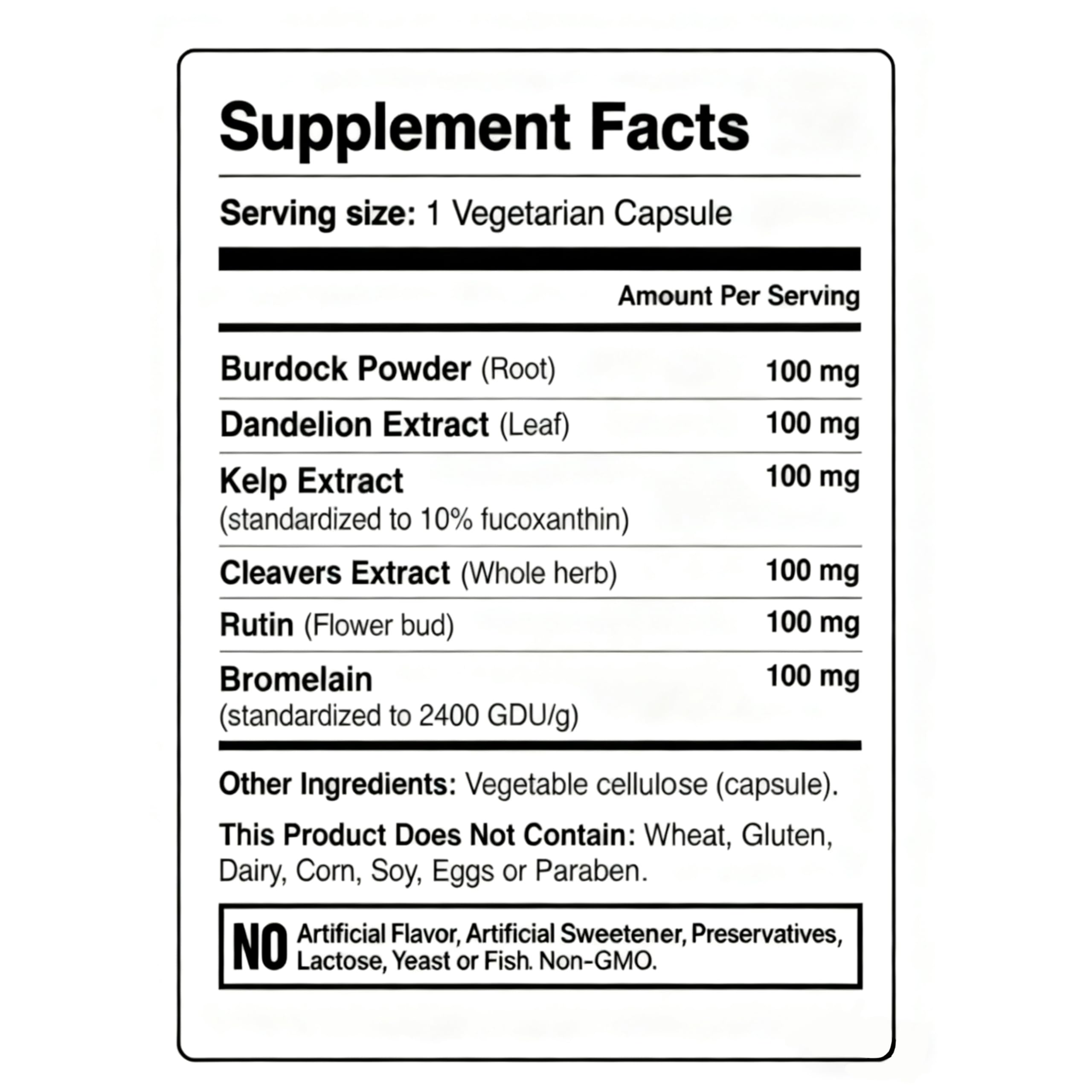 xsaucy Echinacea Lymphatic Complex 6-in-1 Herbal Supplement packaging