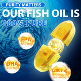 Xsvseie Fish Oil Omega-3 Supplement 120 softgels bottle