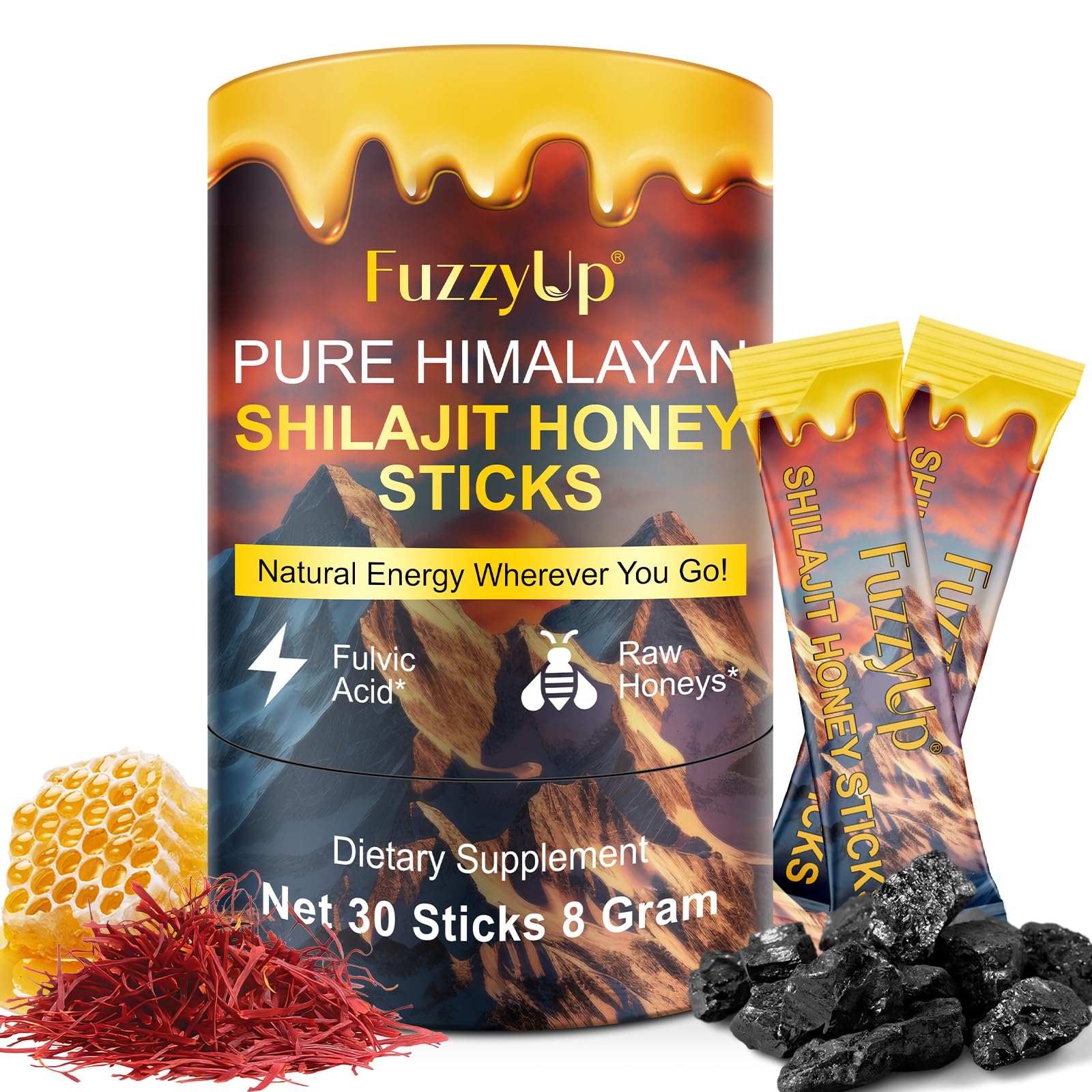 Xsvseie Shilajit Honey Sticks packaging front view