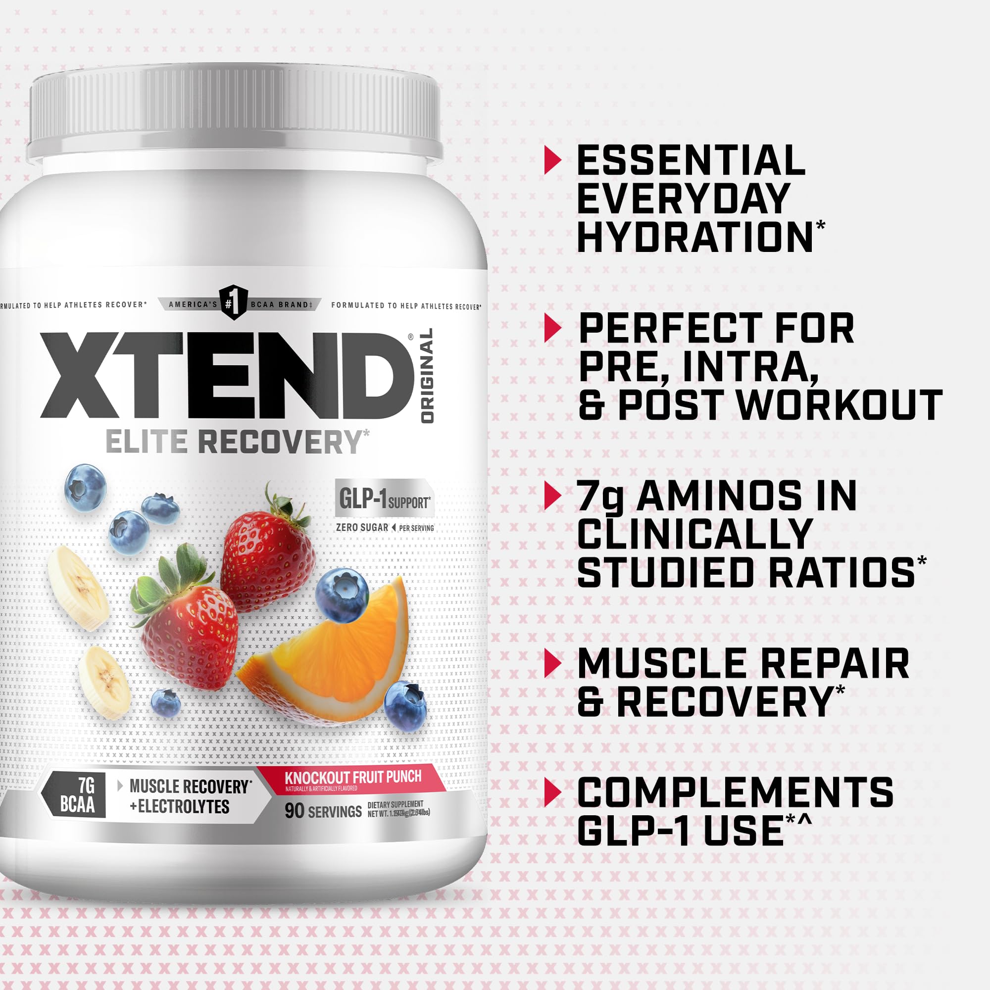 Xtend BCAA Powder 1125g in a gym setting