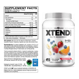 Xtend BCAA Powder 1125g side view showing nutritional information