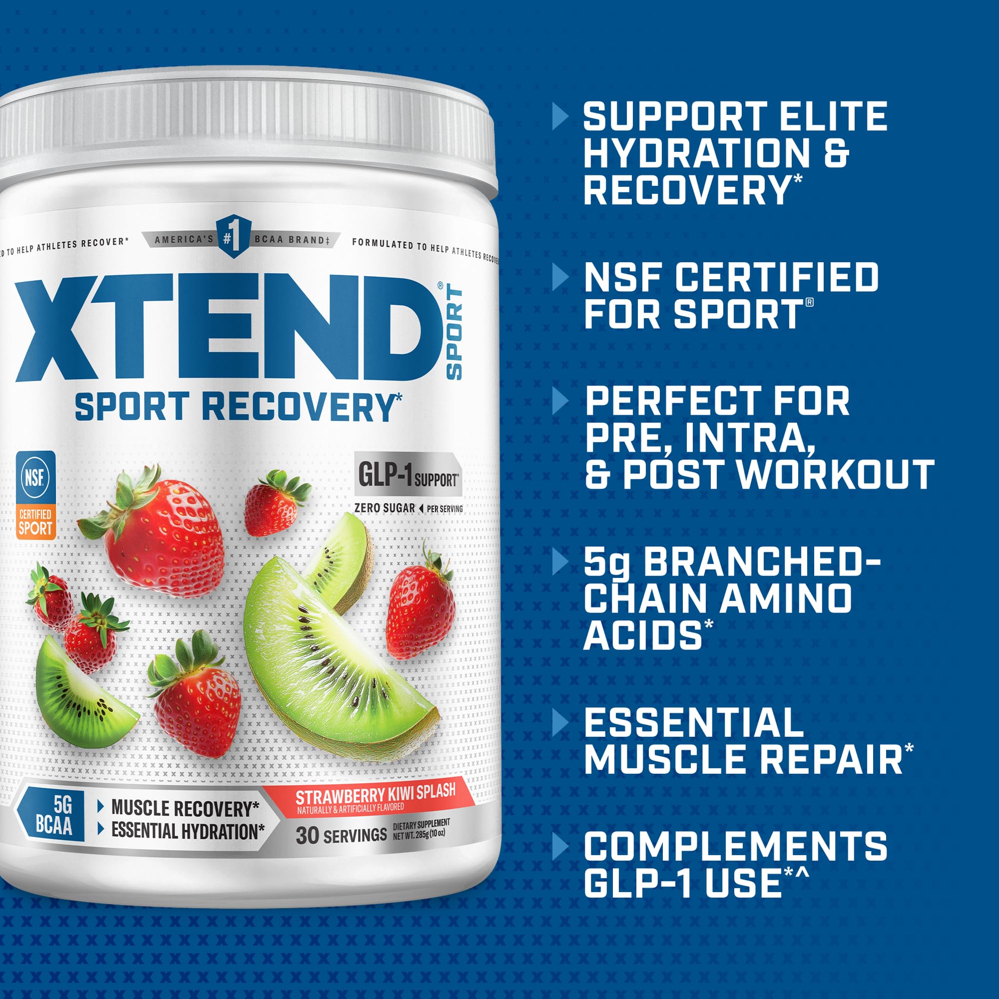 Xtend BCAA Powder 345g packaging side view
