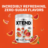Xtend BCAA Powder 374g displayed with gym equipment