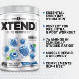 Xtend BCAA Powder 374g in a glass of water