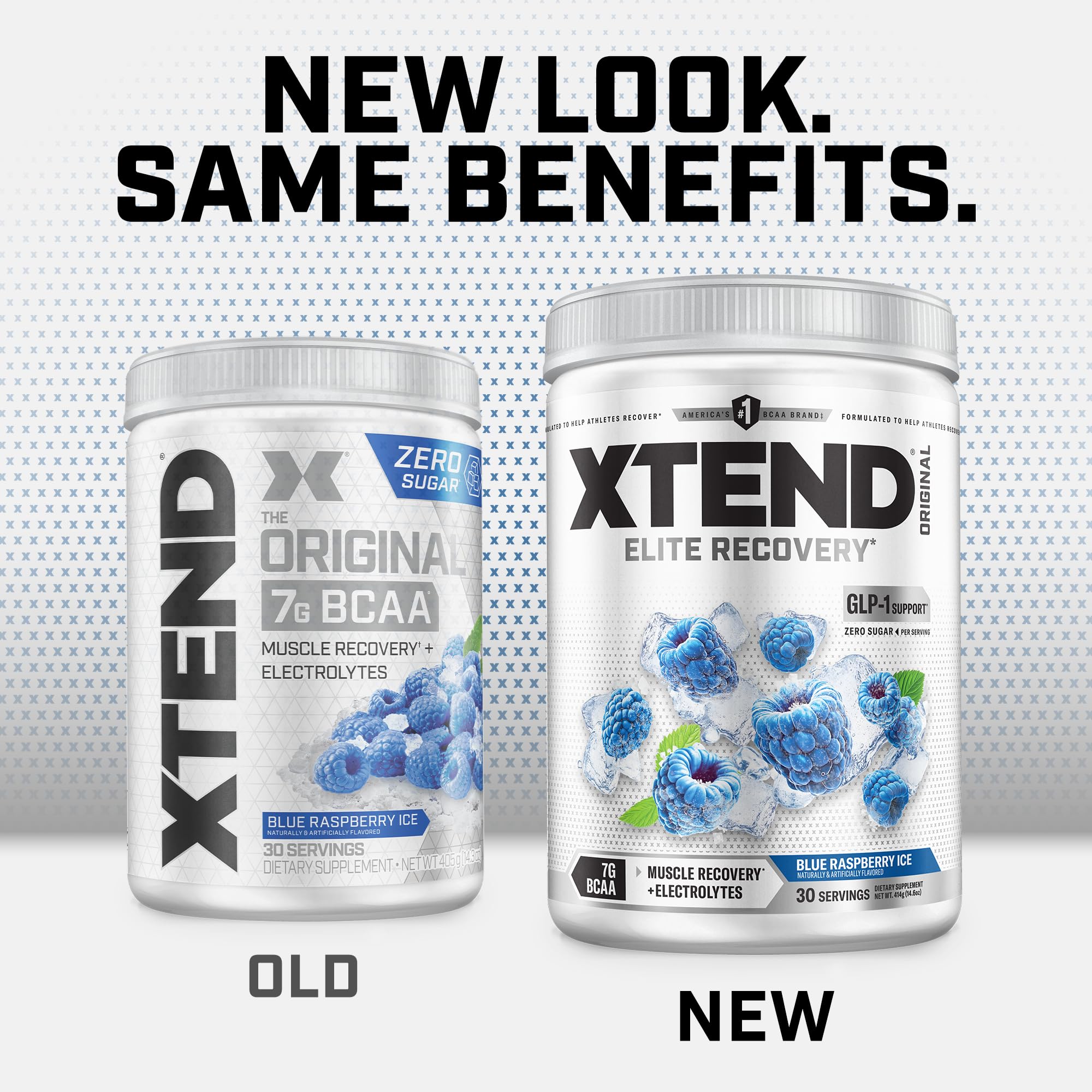 Xtend BCAA Powder 374g side view