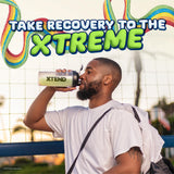 Xtend BCAA Powder 374g with a glass of mixed drink