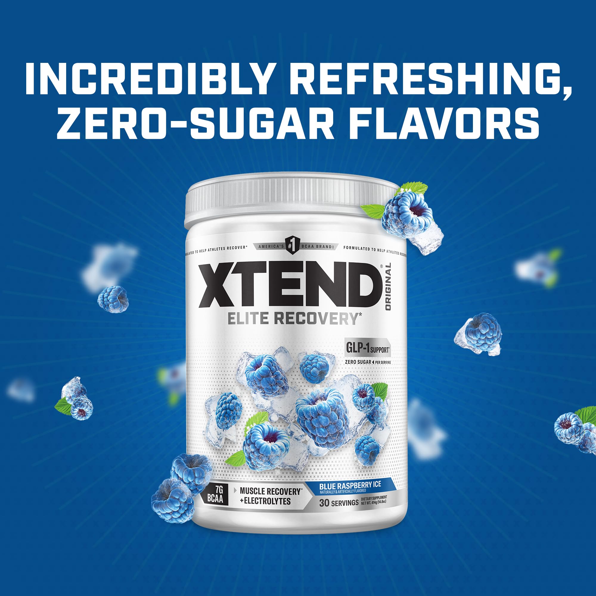 Xtend BCAA Powder 374g with a scoop