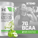 Xtend BCAA Powder 405g back view showing ingredients