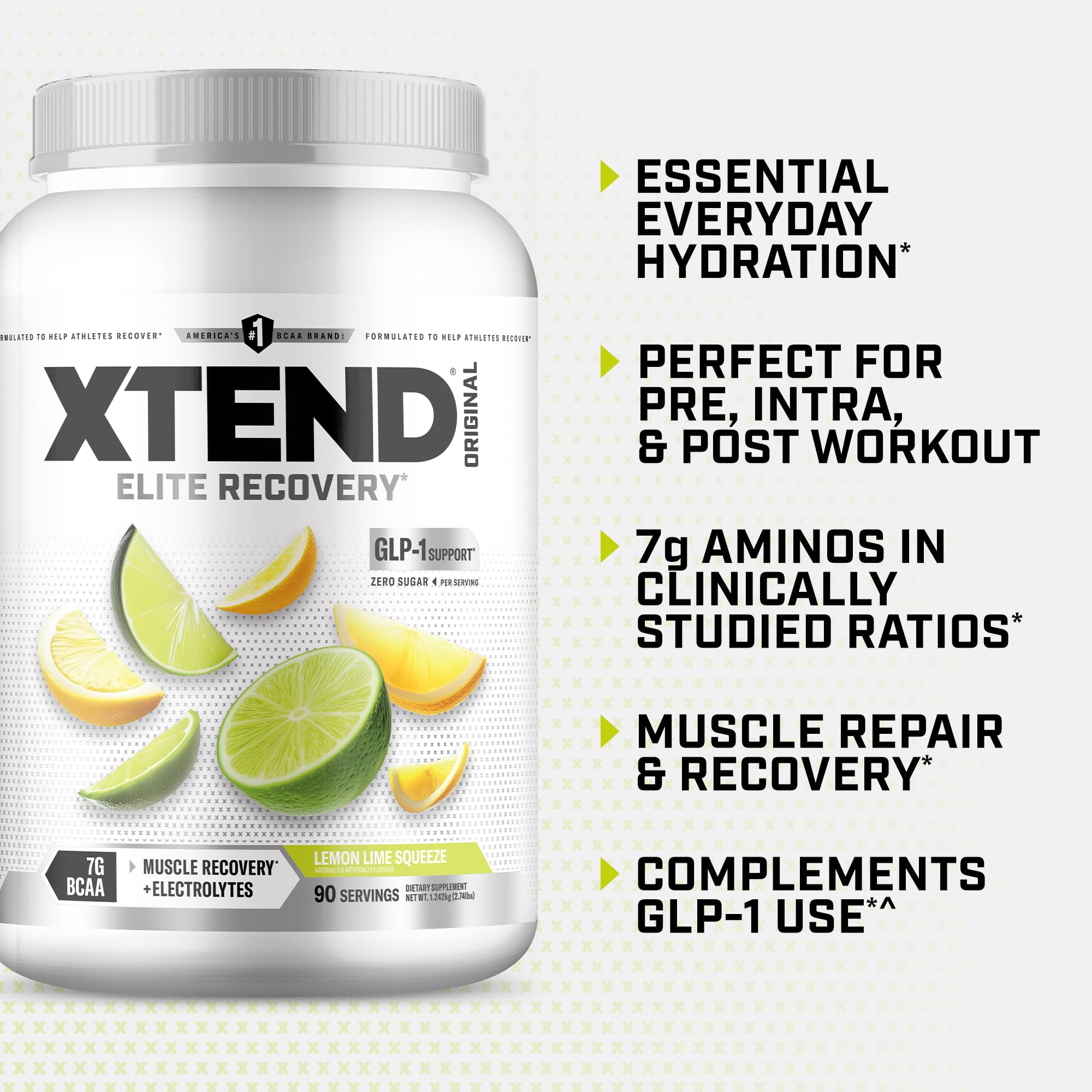 Xtend BCAA Powder mixed in a shaker bottle