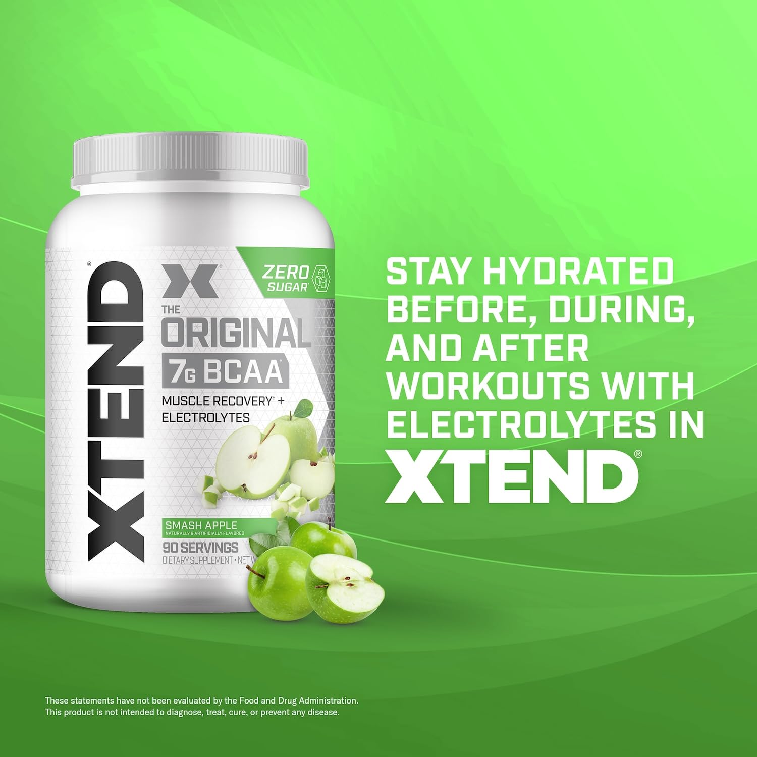 Xtend BCAA Powder with gym equipment