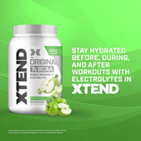 Xtend BCAA Powder with gym equipment