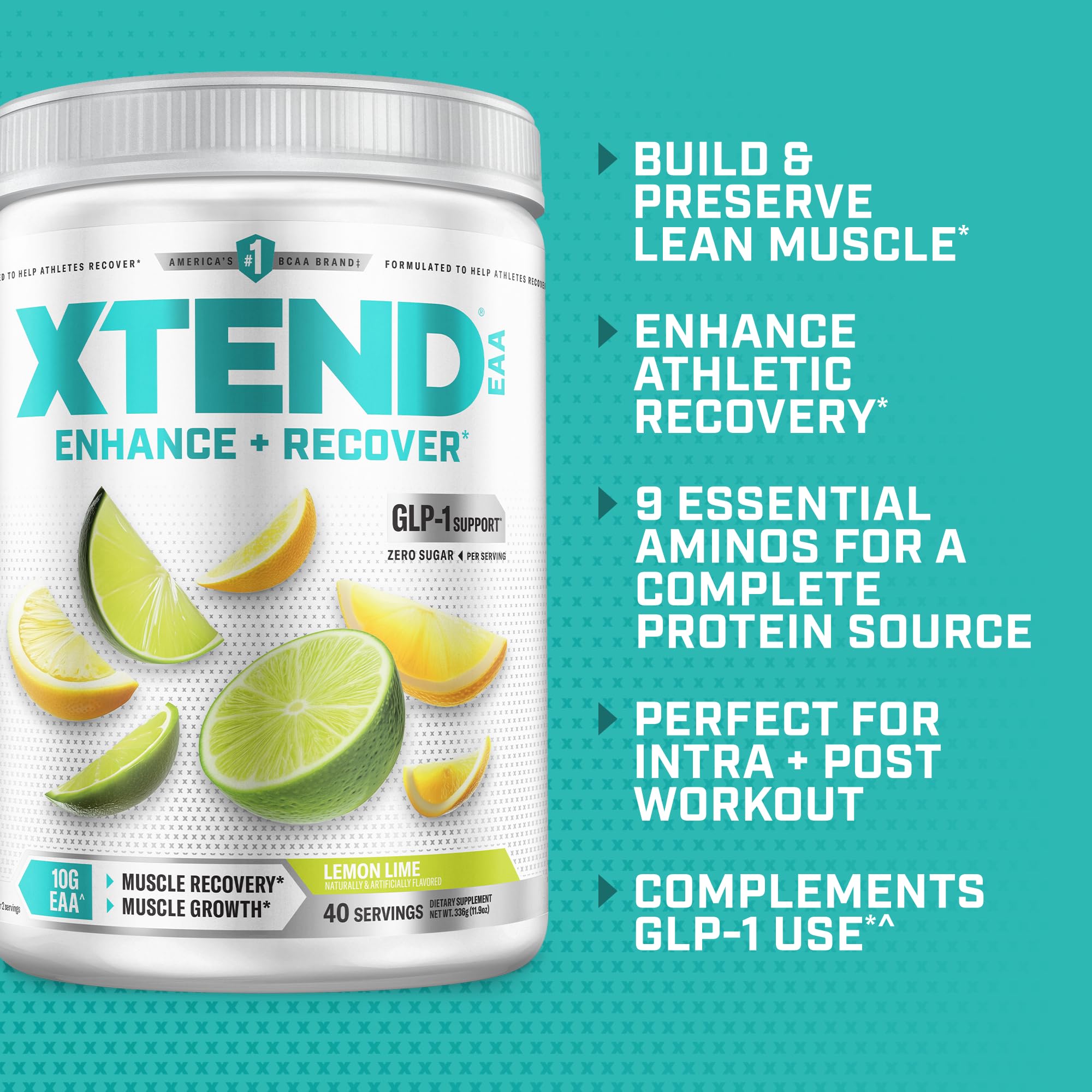 Xtend BCAAs Original 336g in a shaker bottle