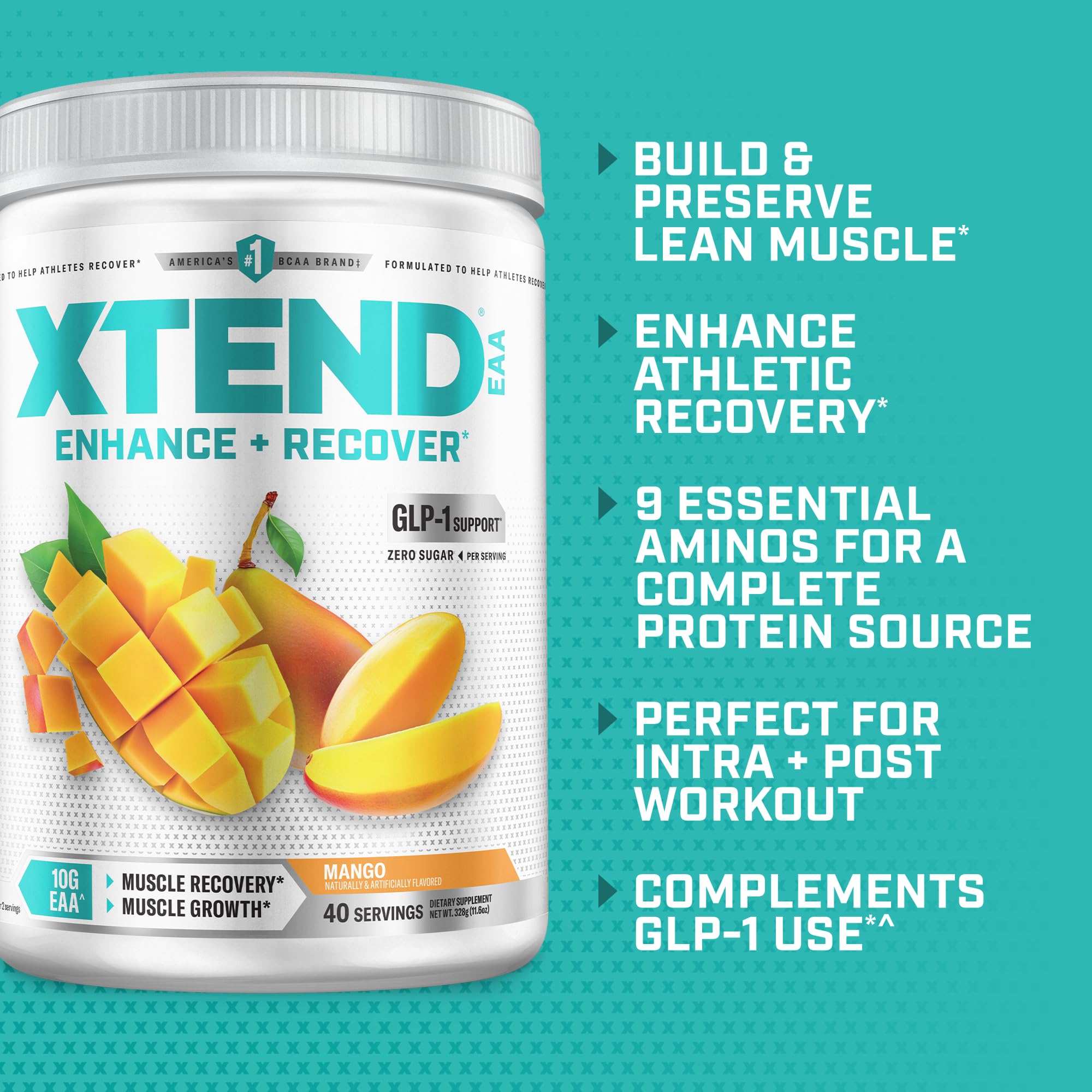 Xtend Essential Amino Acids Powder 328g nutritional information
