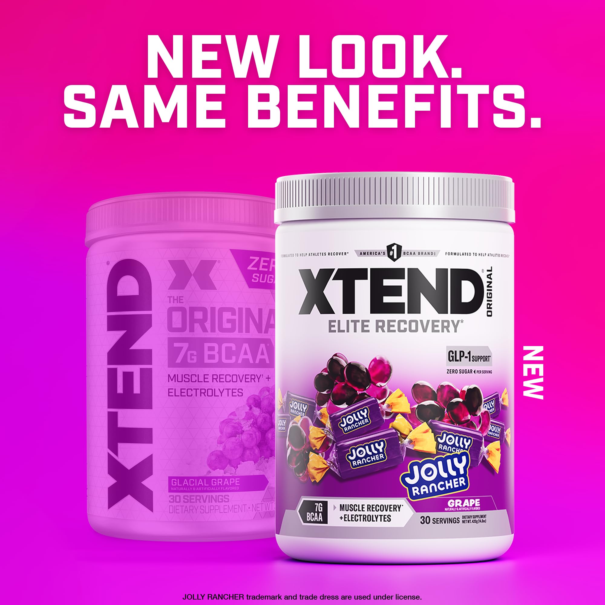 Xtend Original BCAAs 420g in a glass with water and ice