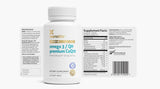 Xtendlife CoQ10 Fish Oil Softgels displayed on a wooden surface