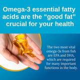 Xtendlife Omega-3 Fish Oil Softgels back view with ingredient list