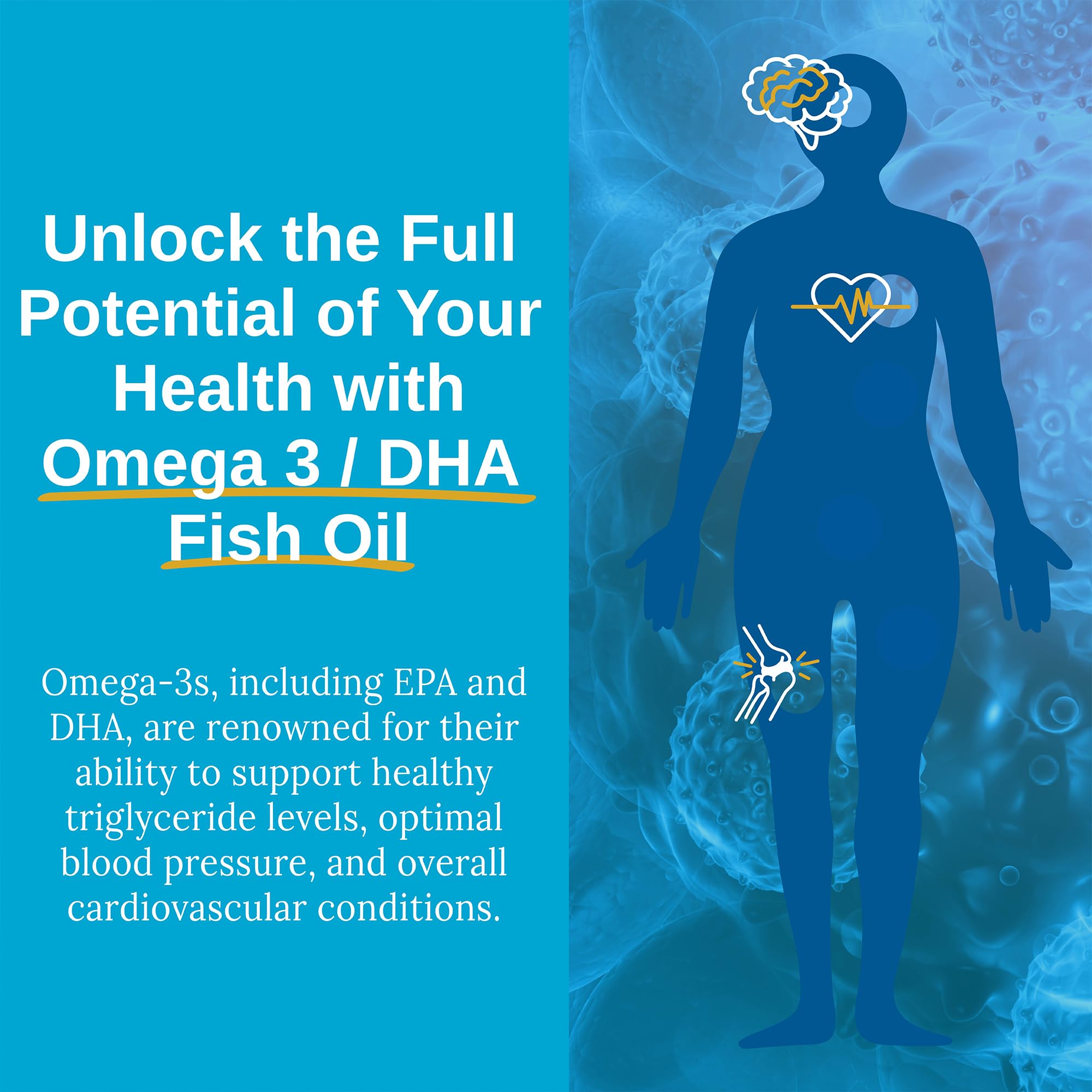 Xtendlife Omega-3 Fish Oil Softgels displayed with fresh fish