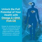 Xtendlife Omega-3 Fish Oil Softgels displayed with fresh fish