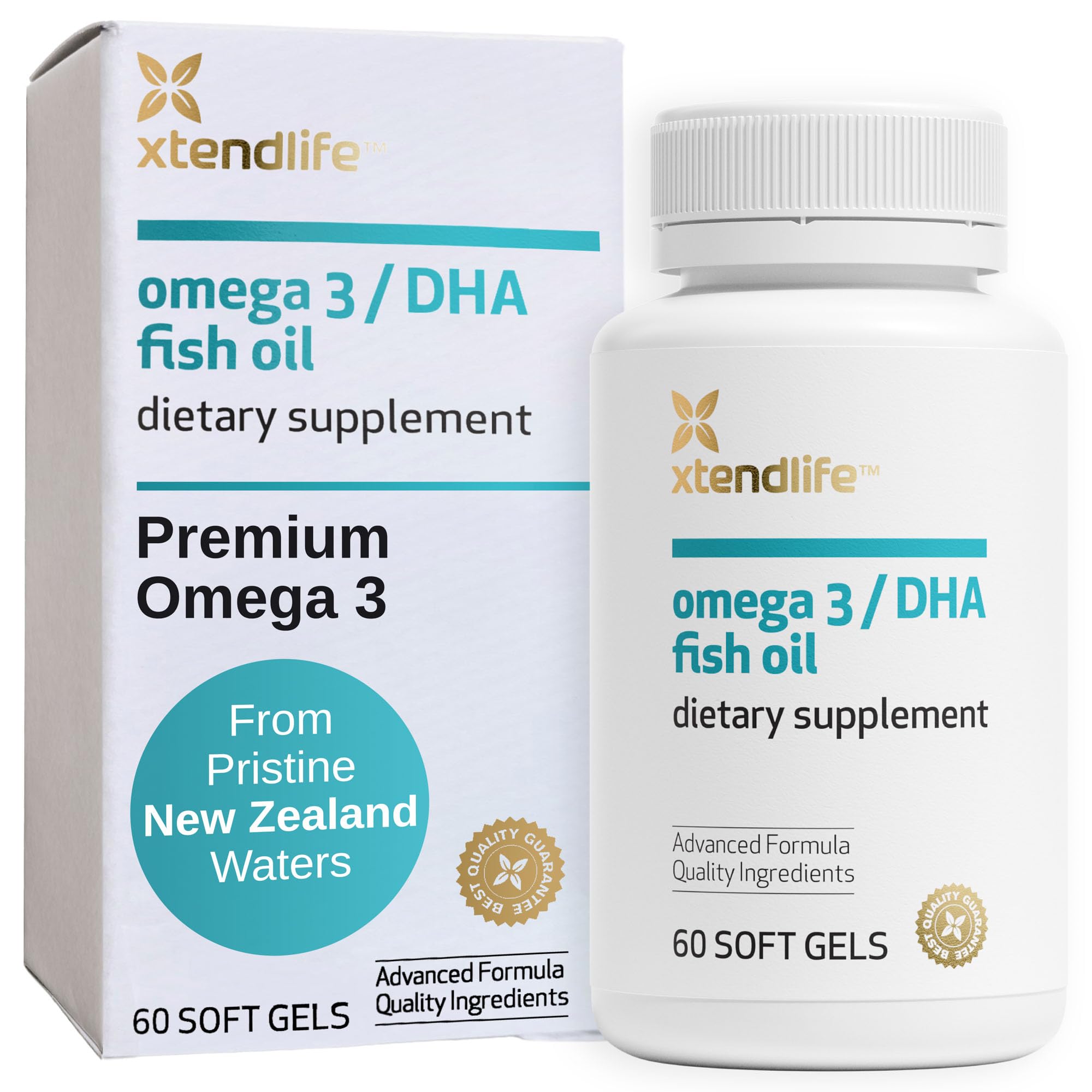 Xtendlife Omega-3 Fish Oil Softgels front view packaging