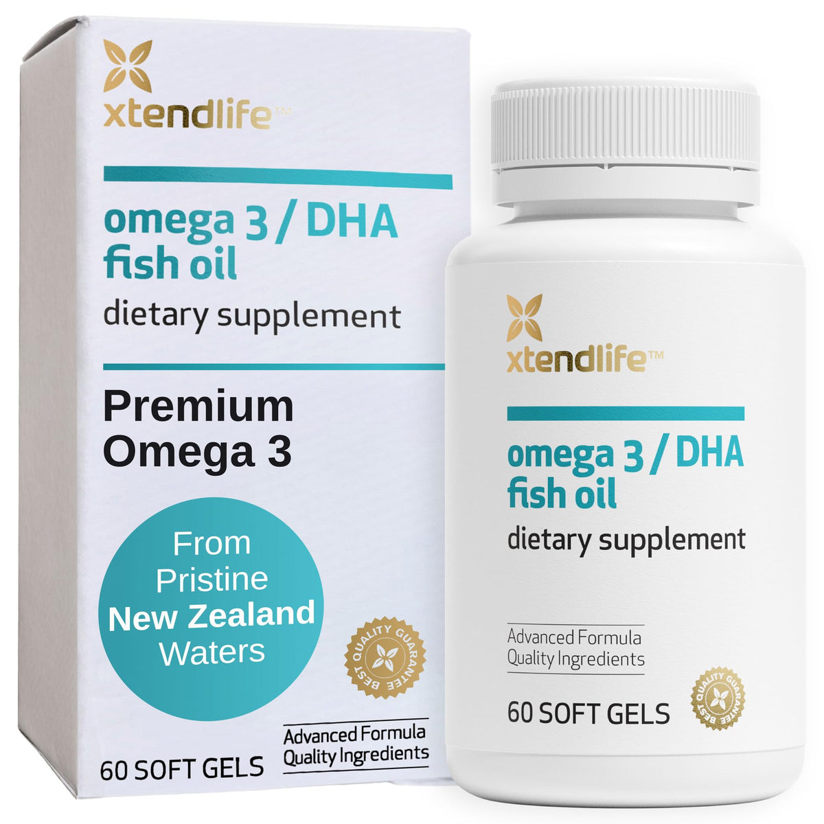 Xtendlife Omega-3 Fish Oil Softgels front view packaging