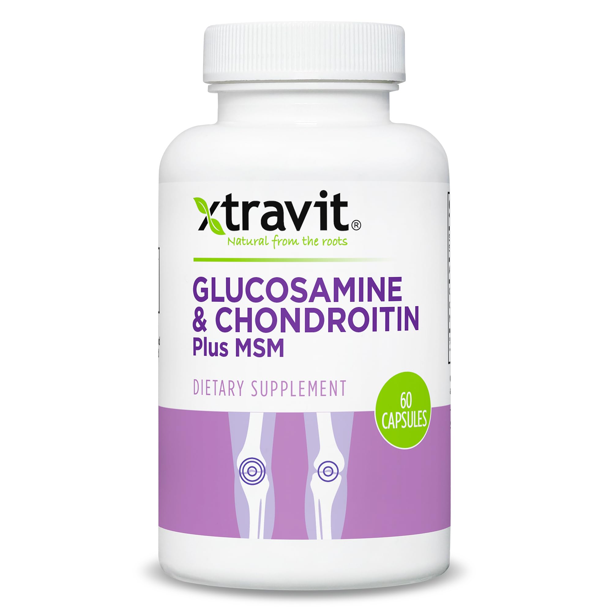 Xtravit Glucosamine & Chondroitin Plus MSM capsules front view