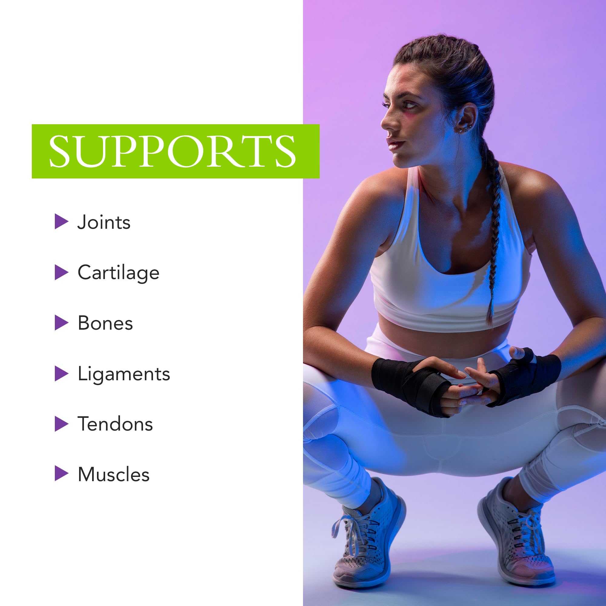Xtravit Glucosamine & Chondroitin Plus MSM capsules with nutritional label