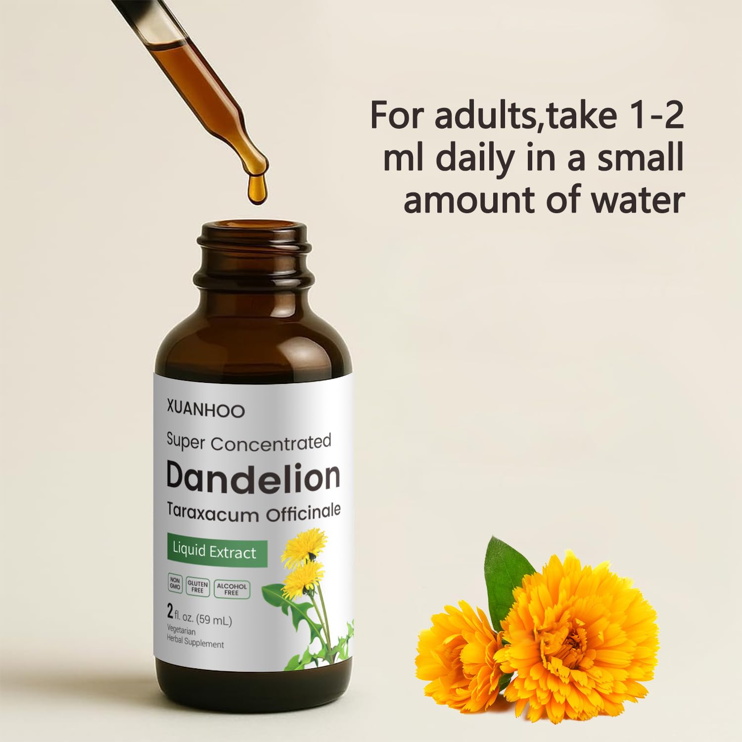 xuanhoo Dandelion Root Extract 150g packaging details