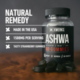 Xwerks Ashwagandha Gummies bottle with a lifestyle background