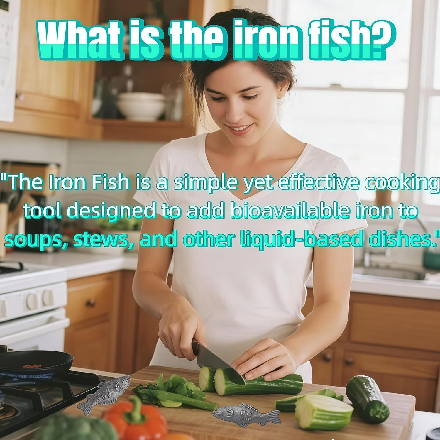 XYFSZDQJZHG Iron Fish Cooking Tool in boiling water