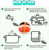 XYFSZDQJZHG Iron Fish Cooking Tool in kitchen setting