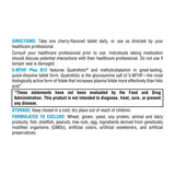 XYMOGEN 5-MTHF Plus B12 Cherry Flavour supplement ingredients list