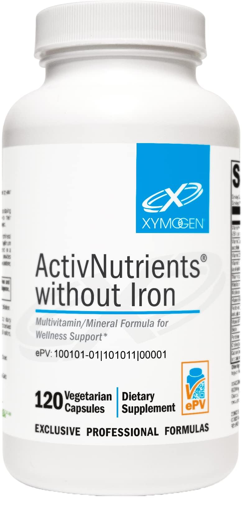 XYMOGEN ActivNutrients Multivitamin without Iron 136g front view