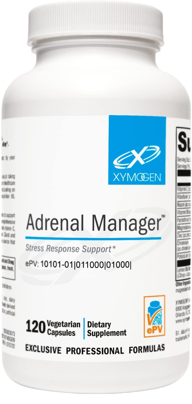 XYMOGEN Adrenal Manager 60 Capsules front view