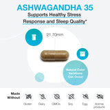 XYMOGEN Ashwagandha 35 capsules on a wooden surface