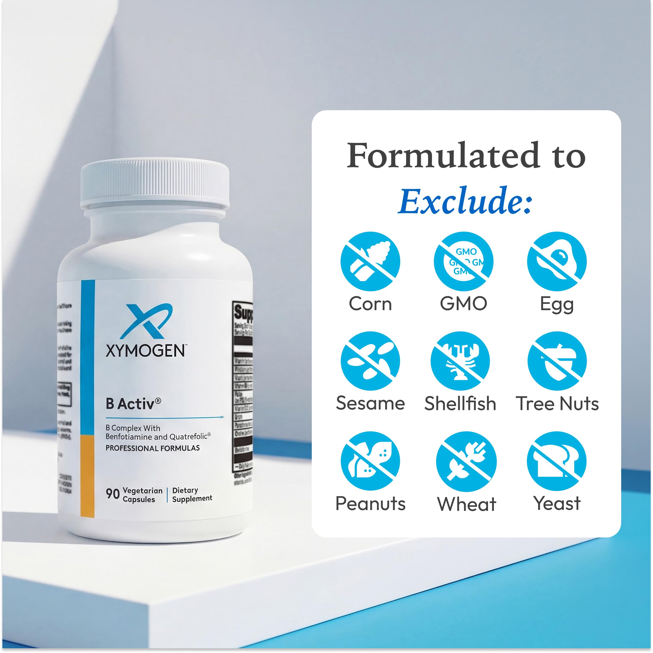 XYMOGEN B Activ B-Complex Supplement on a table